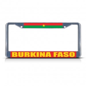 BURKINA FASO FLAG Metal License Plate Frame Tag Border Two Holes   381701004490